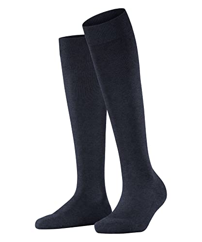 FALKE Damen Kniestrümpfe ClimaWool W Kh Wolle Lyocell lang einfarbig 1 Paar, Blau Navy Melange 6127, 41-42 von FALKE