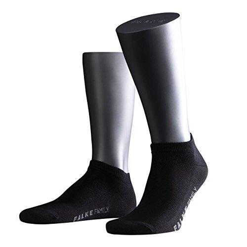 FALKE Casual Herren Sneaker Socken Family Short 2er Pack, Größe:39-42;Farbe:Black (3000) von FALKE