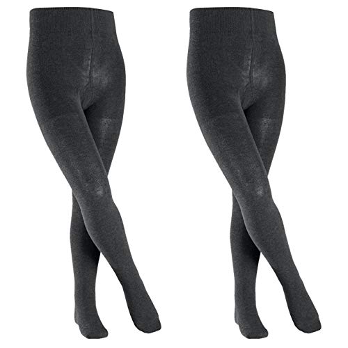 FALKE Casual Kinder Strumpfhose Family 2er Pack, Grösse:170-176;Farbe:Anthracite Melange (3080) von FALKE