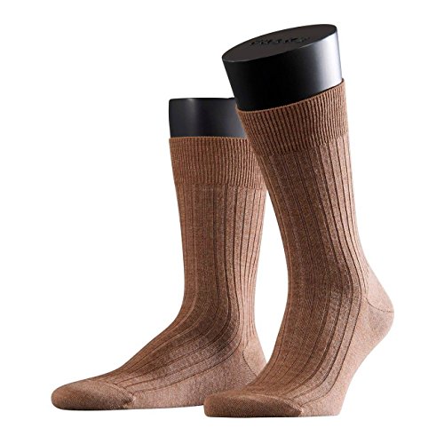 FALKE City Herren Socken Bristol Pure 2er Pack, Größe:43/44, Farbe:Nutmeg Melange (5410) von FALKE