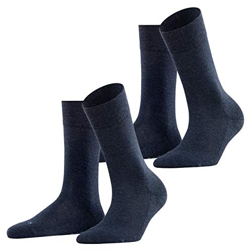 FALKE Damen Socken London Sensitive 2er Pack, Größe:35-38;Farbe:Navy Blue Melange (6499) von FALKE