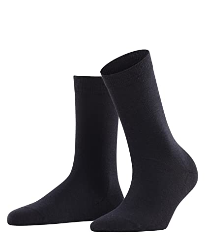 FALKE Damen Socken Softmerino W SO Wolle einfarbig 1 Paar, Blau (Dark Navy 6379), 35-36 von FALKE