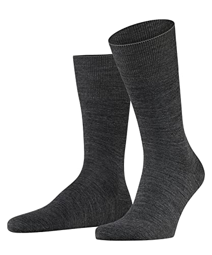 FALKE Socken Airport Schurwolle Baumwolle Herren schwarz weiß viele weitere Farben verstärkte Herrensocken ohne Muster atmungsaktiv dick einfarbig 1 Paar von FALKE