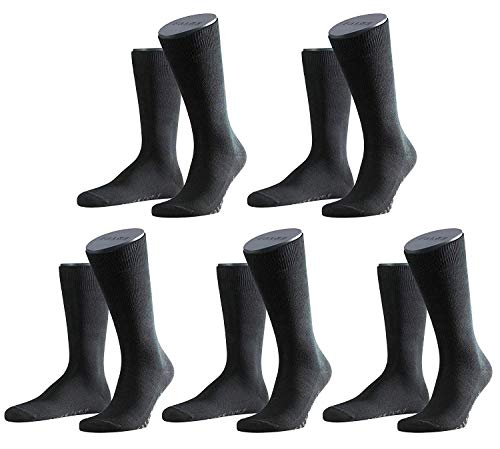 FALKE Socken 5 Paar, Herren Strümpfe Family Einfarbig, Vorteilspack (39-42 (UK 6-8), Schwarz) von FALKE