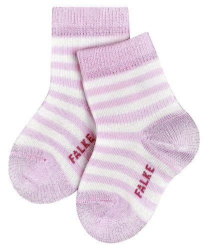 FALKE Unisex Baby Socken Stripe, Baumwolle, 1 Paar, Rosa (Powderrose 8900), 74-80 von FALKE