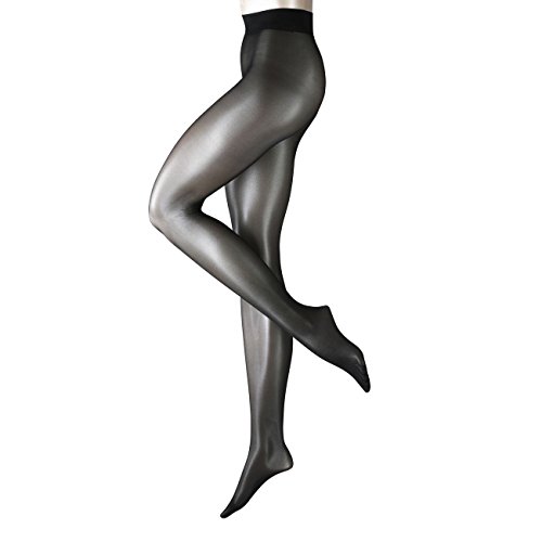 Falke Strumpfhosen Tights Seidenglatt 15 2er Pack, Größe:M;Farbe:Black (3009) von FALKE