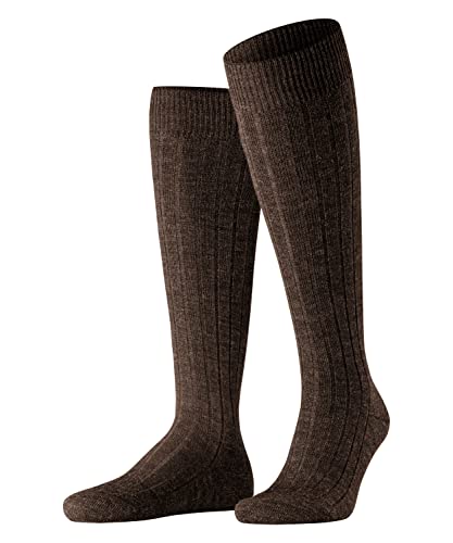 FALKE Herren Kniestrümpfe Teppich Im Schuh M KH Wolle lang einfarbig 1 Paar, Braun (Dark Brown 5450), 45-46 von FALKE