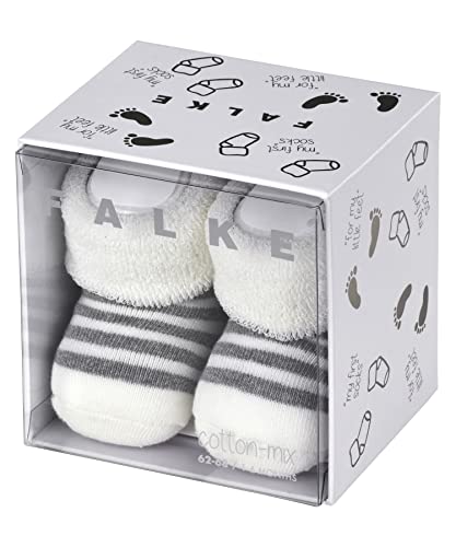 FALKE Unisex Baby Socken Erstlingsringel B SO Baumwolle einfarbig 1 Paar, Weiß (Off-White 2041), 62-68 von FALKE