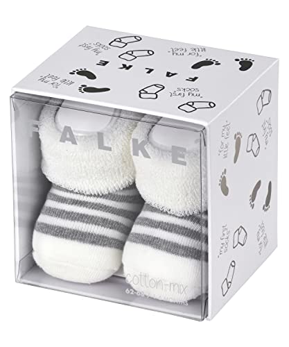 FALKE Unisex Baby Socken Erstlingsringel B SO Baumwolle einfarbig 1 Paar, Weiß (Off-White 2041), 50-56 von FALKE