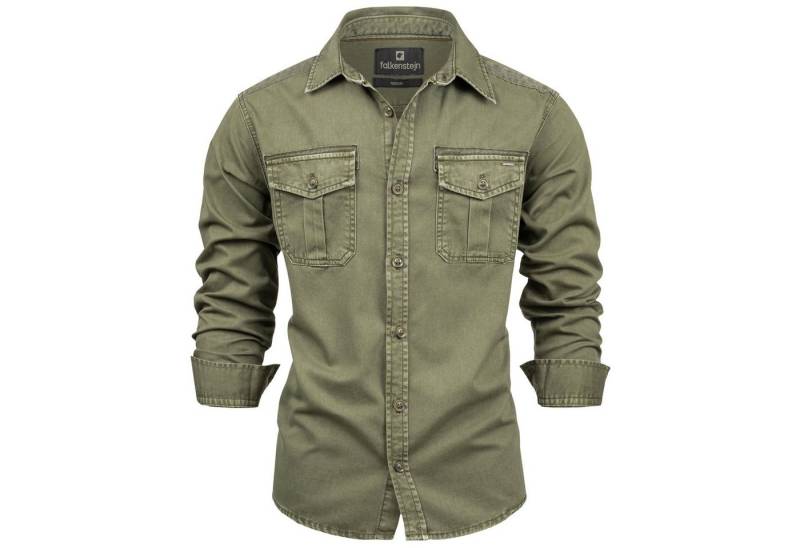 FALKENSTEJN Langarmhemd Herrenhemd - Modell Riccaldo - 100% Baumwolle – Vintage 3 Farben von FALKENSTEJN