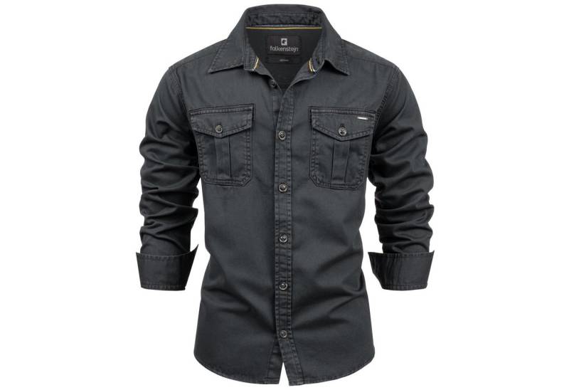 FALKENSTEJN Langarmhemd Herrenhemd - Modell Riccaldo - 100% Baumwolle – Vintage 3 Farben von FALKENSTEJN