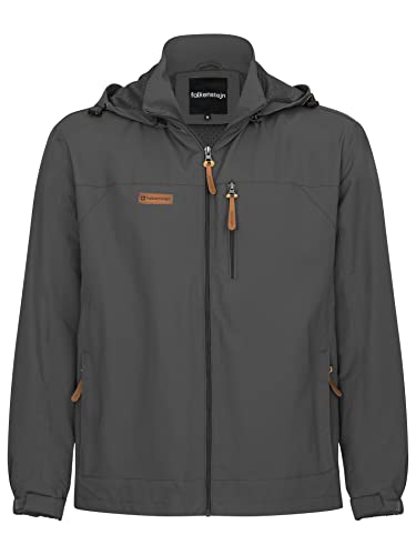 FALKENSTEJN Summer Windbreaker Anorak Windjacke leichte Jacke (6XL, Anthracite) von FALKENSTEJN