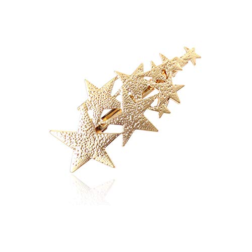 Einfache Pentagramm-Form Frühling Große Haarspangen Haarnadeln Accessoires Exquisite Haarspangen für Frauen, Farbbezeichnung: Silberne Urnen Asche Beerdigung (Farbe: Gold) von FALOME