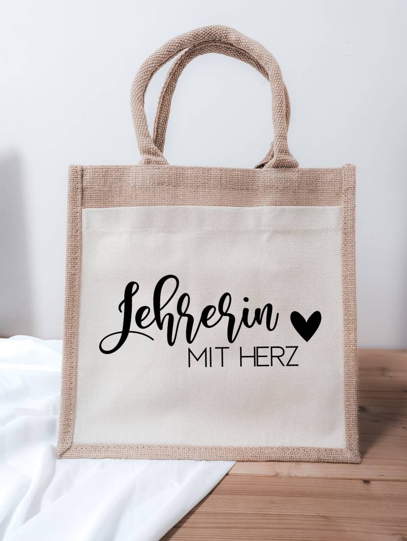 Personalisierte Jutetasche | Perfektes Geschenk Zum Abschied Erzieherin Professor Lehrerin Geschenkidee von FAMJINO