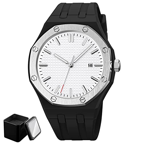 Unisex Analog Quarz Silikon Armbanduhr Minimalistische Bonbonfarbe Silikon Quarzuhr Wasserdicht 3ATM Armbanduhr für Liebhaber mit Eisenbox von FAMKIT