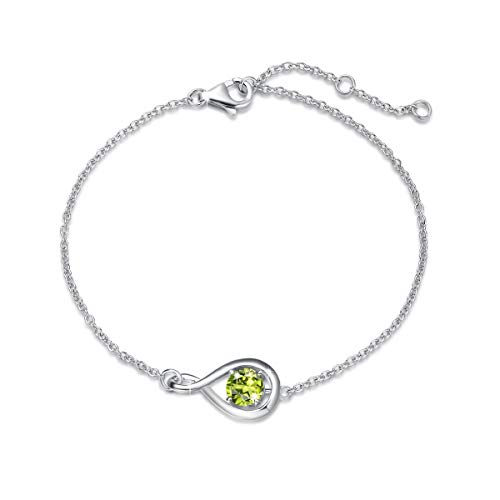 FANCIME Peridot Armband Damen August Geburtstein Armbänder Sterling Silber von FANCIME