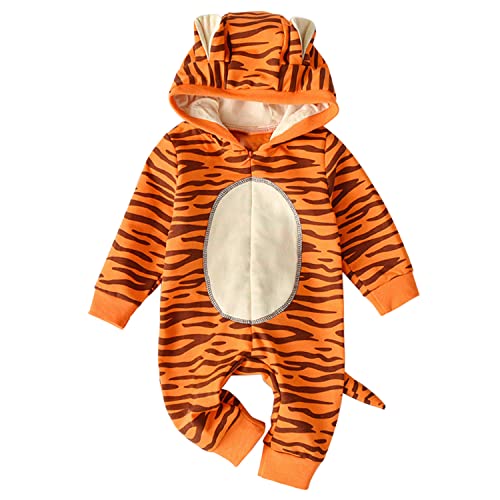 FANCYINN Orangefarbenes Tigerkostüm für Karneval, Kleinkinder-Karnevalskostüme, Kinder-Faschingskostüme,Geburtstags-Geschenk Weihnachts-Geschenk9-12M von FANCYINN