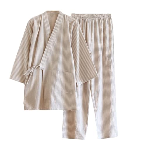 FANCYPUMPKIN Herren-Morgenmantel, Kimono-Pyjama-Anzug im japanischen Stil – [Größe L-A11] von FANCYPUMPKIN