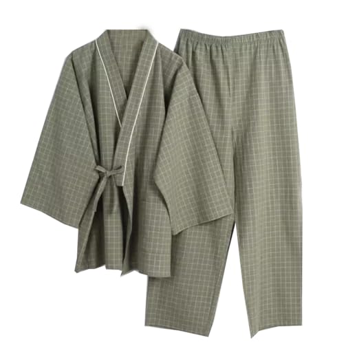 FANCYPUMPKIN Herren-Morgenmantel, Kimono-Pyjama-Anzug im japanischen Stil – [Größe L-A7] von FANCYPUMPKIN