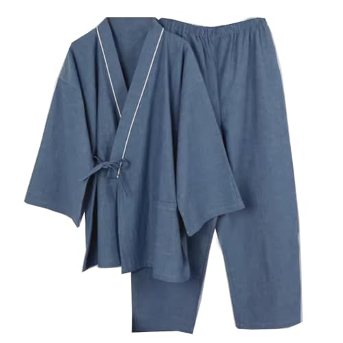 FANCYPUMPKIN Herren-Morgenmantel, Kimono-Pyjama-Anzug im japanischen Stil – [Größe XL-A2] von FANCYPUMPKIN