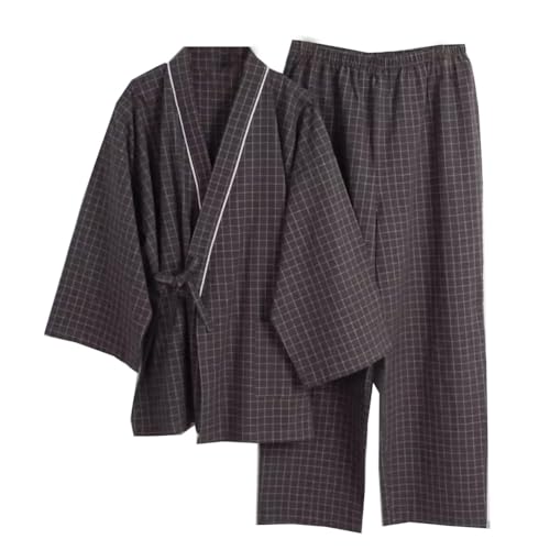 FANCYPUMPKIN Herren-Morgenmantel, Kimono-Pyjama-Anzug im japanischen Stil – [Größe XL-A6] von FANCYPUMPKIN