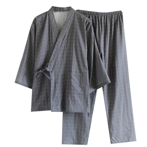 FANCYPUMPKIN Herren-Morgenmantel, Kimono-Pyjama-Anzug im japanischen Stil – [Größe XL-A9] von FANCYPUMPKIN