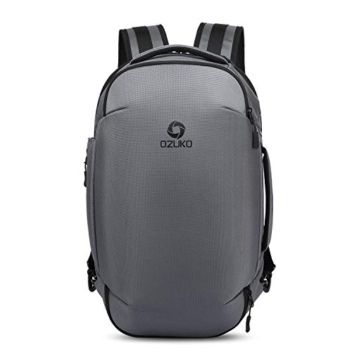 FANDARE 15.6 Zoll Laptop Rucksäcke Lässig Umhängetasche Handtasche Schulrucksack Multifunktions Herren Schultasche College Daypack Polyester Grau L von FANDARE