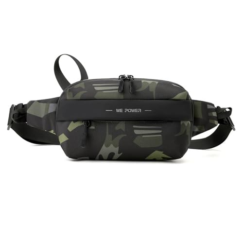 FANDARE 4 in 1 Herren Gürteltasche Umhängetasche Brusttasche mit Reflektorstreifen Herrenhandtasche Crossbody Bag Schultertasche für Herren Shoulder Bag für Reise Crossbody Pack Wasserdicht Camo von FANDARE