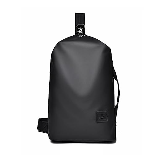 FANDARE Anti-Diebstahl Sling Bag Brusttasche Herren-Schultertaschen Umhängetasche Hängetasche Herrentasche Klein Reisetaschen Handgepäck zum Umhängen Freizeit Arbeit Büro Crossbody Tasche Schwarz von FANDARE
