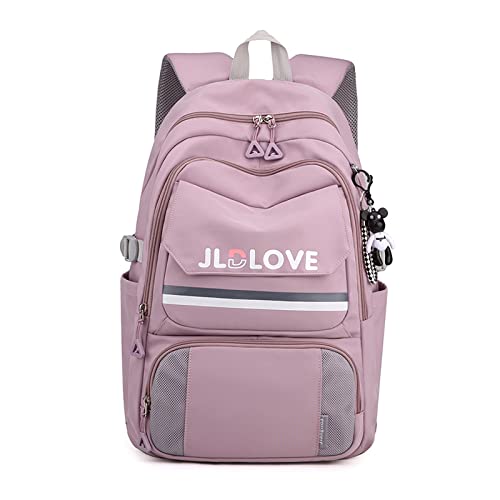 FANDARE Beiläufig Rucksack Schulrucksack Schulranzen Daypacks mit 15.6 Zoll Laptopfach Schultaschen Mädchen Junge Kinderrucksack für Universität Reisen Freizeit Wasserdichtes Nylon Violett von FANDARE