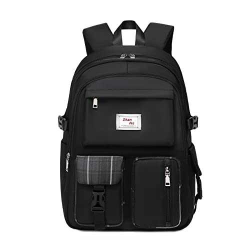 FANDARE Beiläufig Rucksack Schulrucksack Schulranzen Daypacks mit 15.6 Zoll Laptopfach Schultaschen Mädchen Junge Schultaschen für Universität Reisen Freizeit Arbeit Wasserdichtes Polyester Schwarz von FANDARE