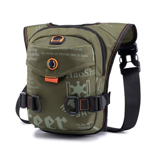 FANDARE Beintasche für Herren Damen Militär Beintasche Bauchtasche Hüfttasche Brusttasche Gürteltasche Sling Bag Umhängetaschen Schultertasche für Outdoor Reisen Crossover DaypacksGrün von FANDARE