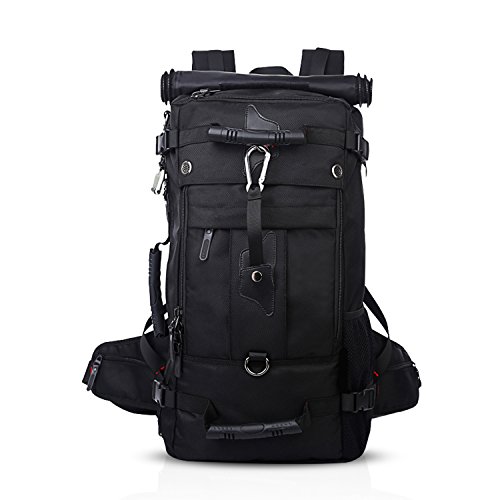 FANDARE Bergsteigen Rucksack Daypacks für 17 Zoll Laptop Wanderrucksäcke Fahrradrucksäcke für Herren Damen Arbeit Reisen Outdoor Camping Hohe Kapazität Wasserdicht Polyester Schwarz von FANDARE