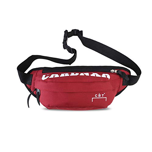 FANDARE Brusttasche Bauchtasche Jugendliche Sling Chest Bag Schultertasche Schulterrucksack Umhängetasche für Junge Mädchen Schule Reisen Outdoorsport Wandern Radfahren Waist Pack Nylon Rot von FANDARE