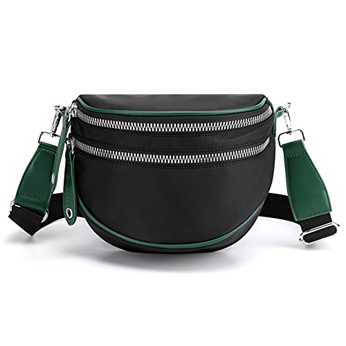 FANDARE Casual Schultertasche Backpack Sling Gürteltasche Brusttasche Jugendliche Leichte Umhängetasche Rucksack Sporttasche Herren Damen Reise Freizeit Outdoor Sports Nylon Wasserdicht Schwarz von FANDARE