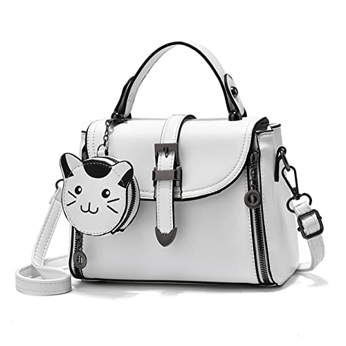 FANDARE Damen Handtasche PU-Leder Umhängetasche Schultertasche Wasserdicht Tote Beutel Henkeltaschen für Reisen Einkaufen Arbeiten Weiß FANDARE Damen Handtasche PU-Leder Umhängetasche Schultertasche Wasserdicht Tote Beutel Henkeltaschen für Reisen Einkaufen Arbeiten Weiß von FANDARE