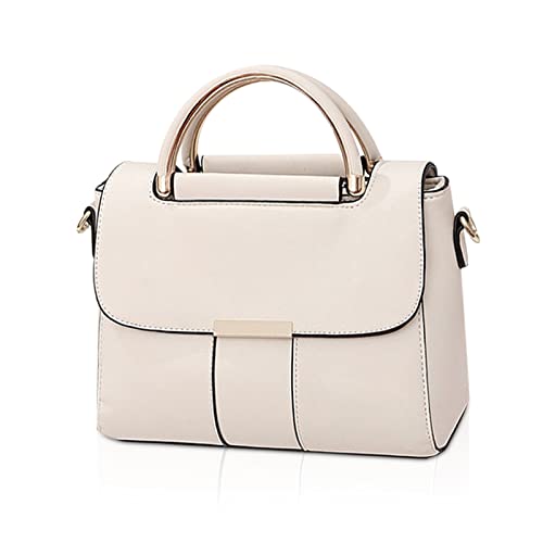 FANDARE Damen Handtaschen Elegant Handy Umhängetasche Crossbody Tasche PU Leder Schultertasche Frauen Handytasche zum Umhängen Schultertasche Portemonnaie Geldbörse Damentasche Weiss A von FANDARE