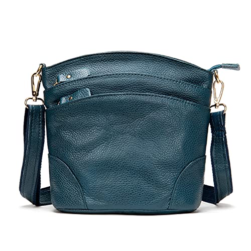 FANDARE Damen Handy Umhängetasche Crossbody Tasche Handtaschen Leder Schultertasche Frauen Handytasche zum Umhängen Schultertasche Portemonnaie Geldbörse Damentasche Blau von FANDARE