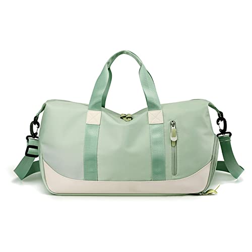 FANDARE Damen Reisetaschen Duffle Bag Nylon Sporttasche Faltbare Sporttasche Weekender Übernachtung Tasche Wasserdicht Handtasche Groß Kapazität Reisetasche für Sport Fitnessstudio Reisen Grün von FANDARE