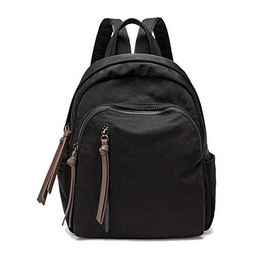 FANDARE Damen Rucksack Casual Daypack Mädchen Rucksäcke Teenager Schultasche Licht Backpack Reise Schule Draussen Schulranzen Schwarz von FANDARE