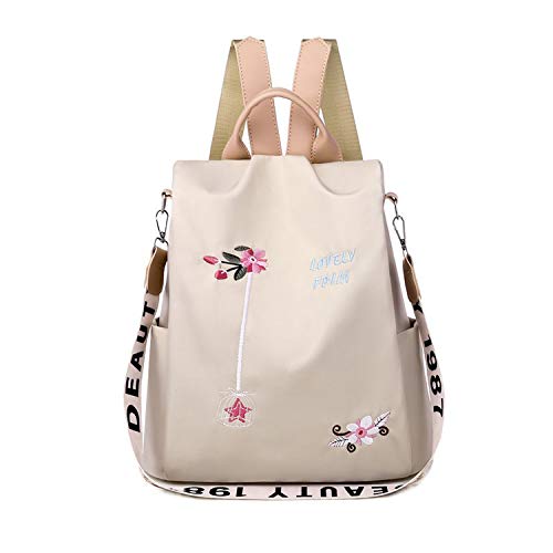 FANDARE Damen Rucksack Mädchen Umhängetasche Handtasche Frauen Schultertasche Schultasche Anti-Diebstahl Schulrucksack passen Reise Campus Schulranzen Rucksäcke Wasserdicht Polyester Khaki von FANDARE