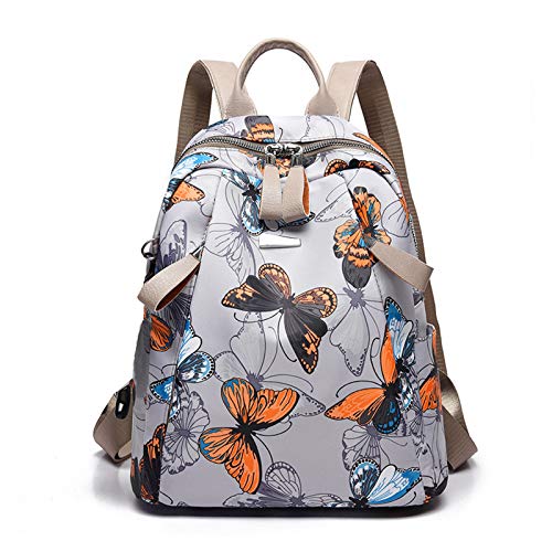 FANDARE Damen Rucksack Mode Daypack mit Kopfhörerloch Mädchen Schultasche Rucksäcke Arbeit Dating Universität Einkaufen Backpack Dauerhaft Nylon Schmetterling von FANDARE