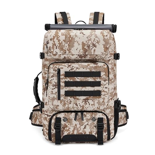 FANDARE Diebstahlschutz Laptop Rucksack Damen Rolltop-Rucksack Wanderrucksack mit USB Herren Daypacks Handtasche Reiserucksack mit Schuhfach Schulrucksack Schulranzen Arbeiten Tagesrucksack Camo von FANDARE