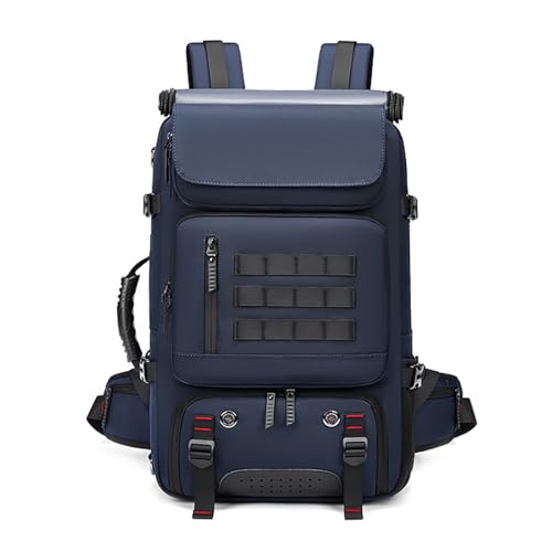 FANDARE Diebstahlschutz Rucksack Rolltop-Rucksack Damen Umhängetasche mit USB Wanderrucksack Herren Daypacks Handtasche Reiserucksack mit Schuhfach Schulrucksack Schulranzen Tagesrucksack Blau von FANDARE