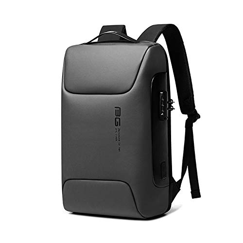 FANDARE Diebstahlsicherung Rucksack Schulrucksack mit USB-Ladeanschluss Herren Damen mit 15.6 Zoll Laptopfach Wasserdicht Rucksäcke zum Business Reise Schulranzen Schultasche Daypacks Grau von FANDARE