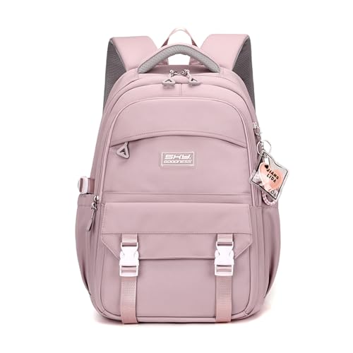 FANDARE Einfach Schulrucksäcke Schultasche Mädchen Jungen Jugendlich Von Straßen zu Pfaden Tagesrucksäcke Student Schulranzen Alltagsrucksäcke Rucksack Reisen Weekender Schulrucksack Daypack Helllila von FANDARE