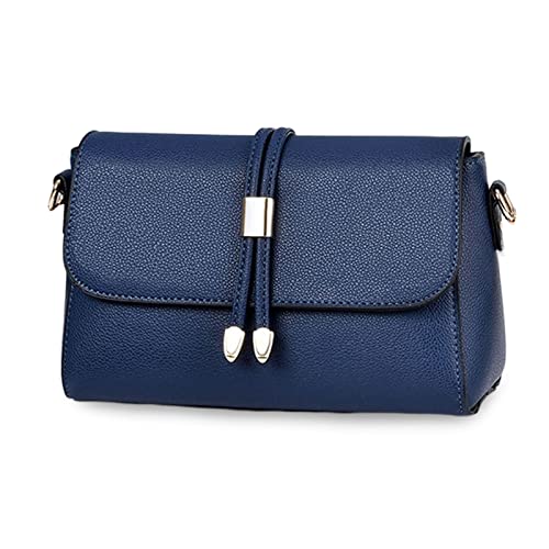 FANDARE Elegant Umhängetasche Damen Schultertasche Frauen Crossbody Bag Damentasche Schulterriemen Frauen Abendtasche Citytasche Reise Handtasche Wasserdicht PU Leder Blau a von FANDARE