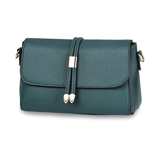 FANDARE Elegant Umhängetasche Damen Schultertasche Frauen Crossbody Bag Damentasche Schulterriemen Frauen Abendtasche Citytasche Reise Handtasche Wasserdicht PU LederGrün a von FANDARE