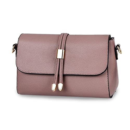 FANDARE Elegant Umhängetasche Damen Schultertasche Frauen Crossbody Bag Damentasche Schulterriemen Frauen Abendtasche Citytasche Reise Handtasche Wasserdicht PU LederRosa a von FANDARE