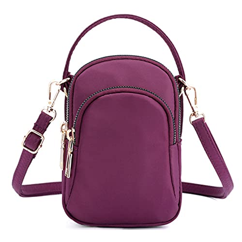 FANDARE Handy Umhängetasche Frauen Schultertasche Damen Handy-Brieftasche Klein Handtasche Reisepass Handytasche für Mädchen Einkaufen Party Schule Reise Unterarmtasche Wasserdicht Nylon Lila FANDARE Handy Umhängetasche Frauen Schultertasche Damen Handy-Brieftasche Klein Handtasche Reisepass Handytasche für Mädchen Einkaufen Party Schule Reise Unterarmtasche Wasserdicht Nylon Lila von FANDARE